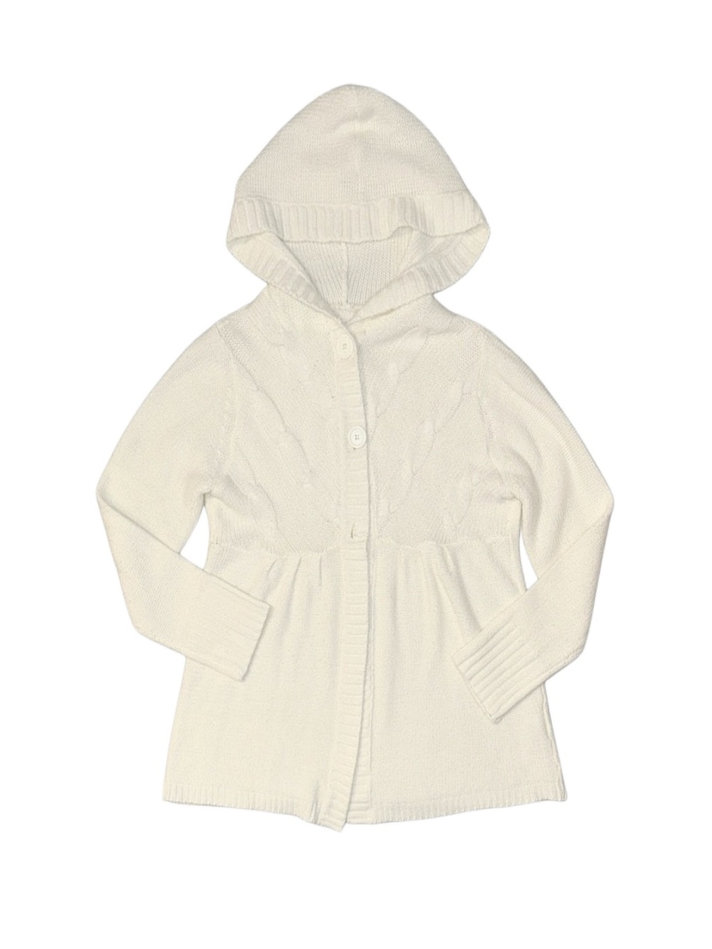 MOTHERHOOD MATERNITY Cream Long Sleeve Hooded Sweater Cardigan Size XL